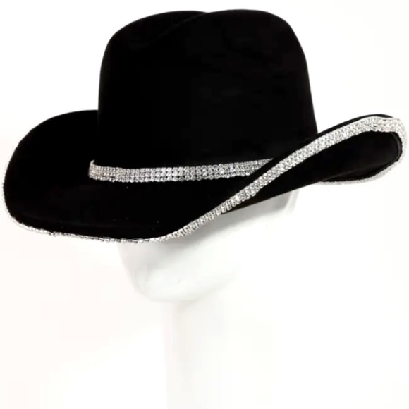 Black Blingy Rhinestone Western Cowboy Cowgirl Hat main image 9